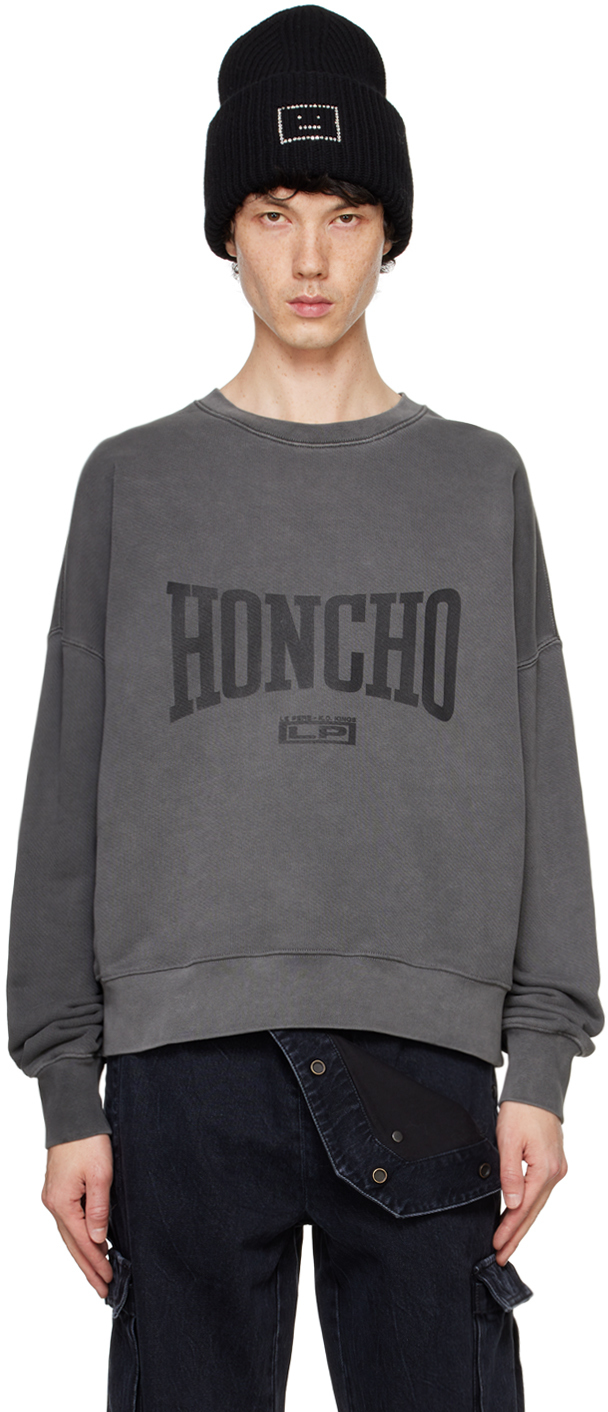 Shop Le Pere Gray 'honcho' Sweatshirt In Paloma Grey