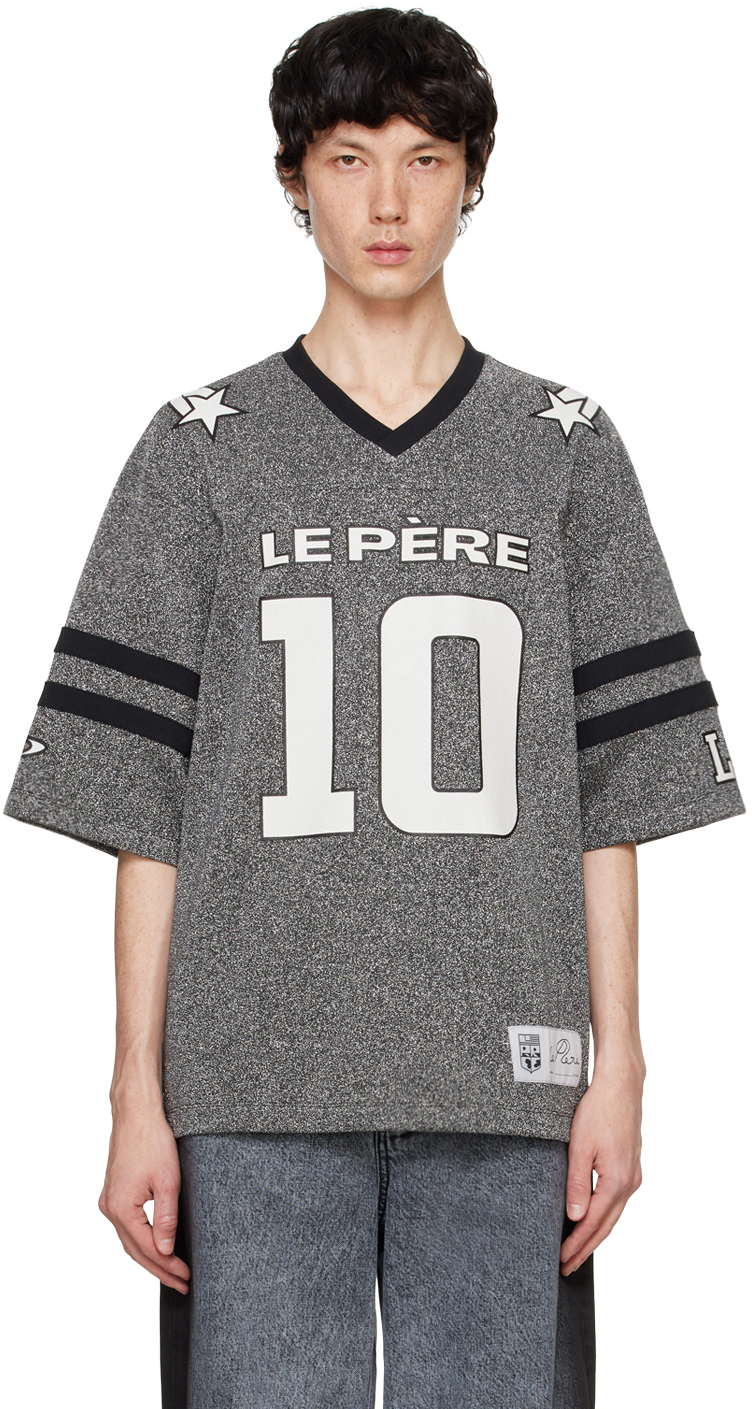 Shop Le Pere Silver & Black Joy Boy T-shirt