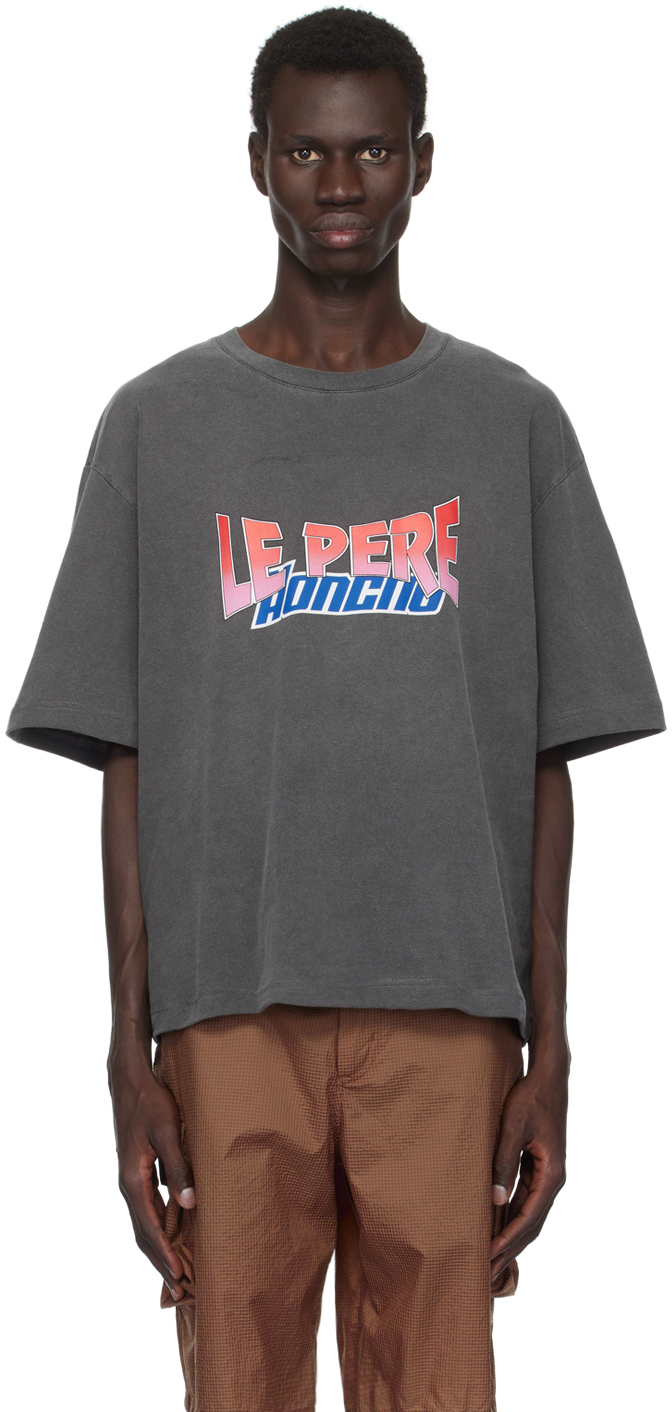 Shop Le Pere Black 'honcho' Tommy T-shirt