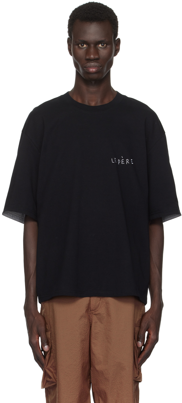 Black Double Sleeve Tommy T-shirt