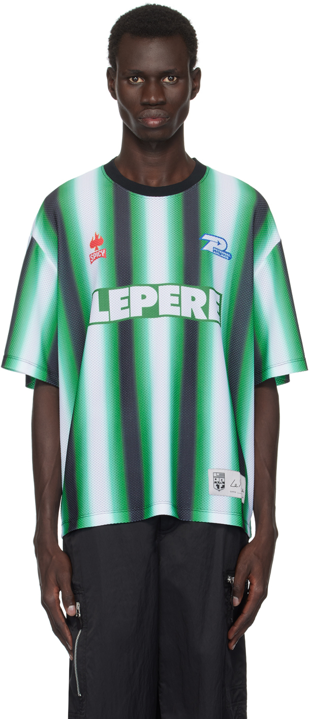 Shop Le Pere Green Lpfc Mesh T-shirt In Field Emerald