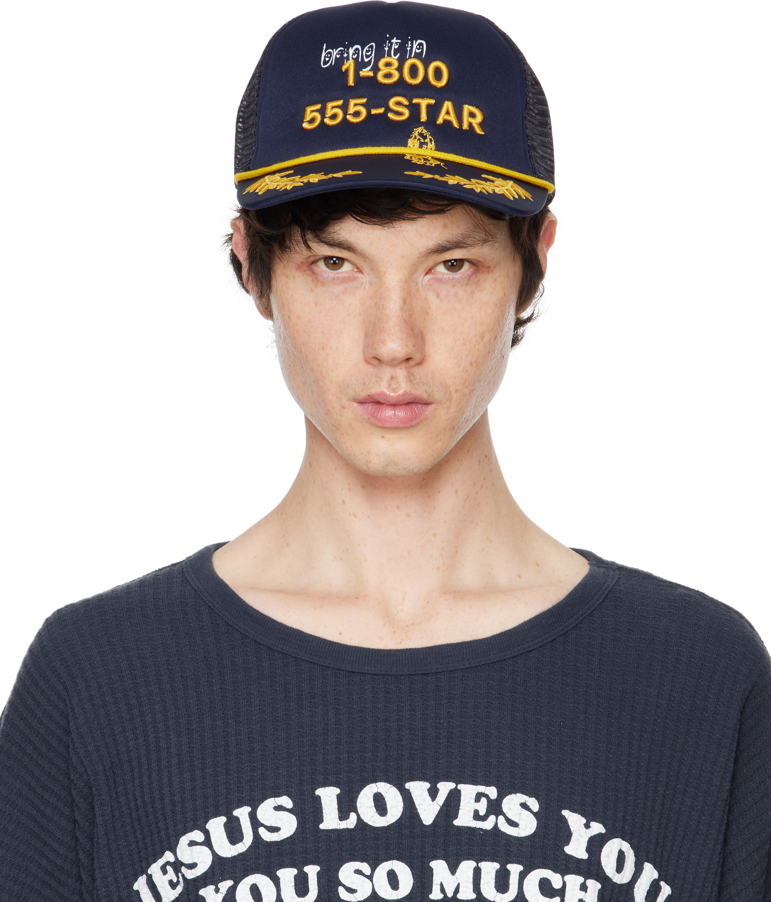 PALY NAVY 555-STAR TRUCKER CAP 