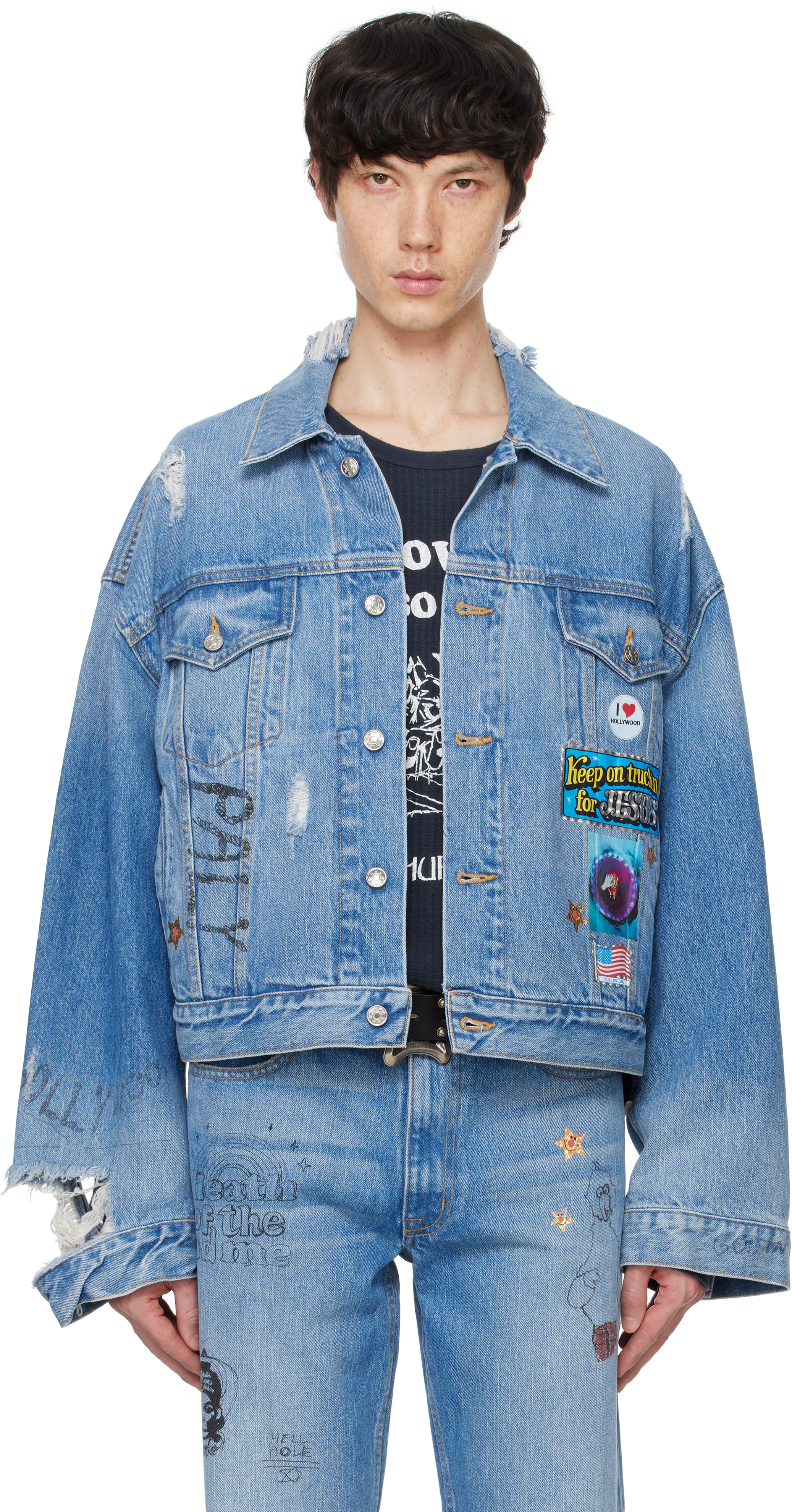 Indigo Try-Hard Trucker Denim Jacket