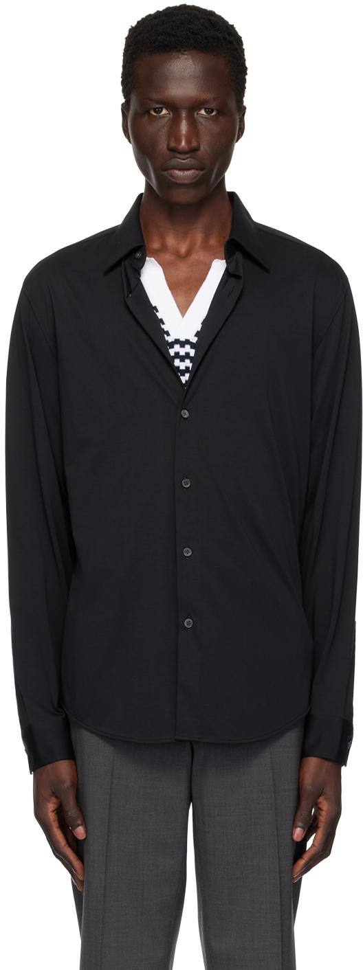 Shop Theory Black Sylvain Shirt