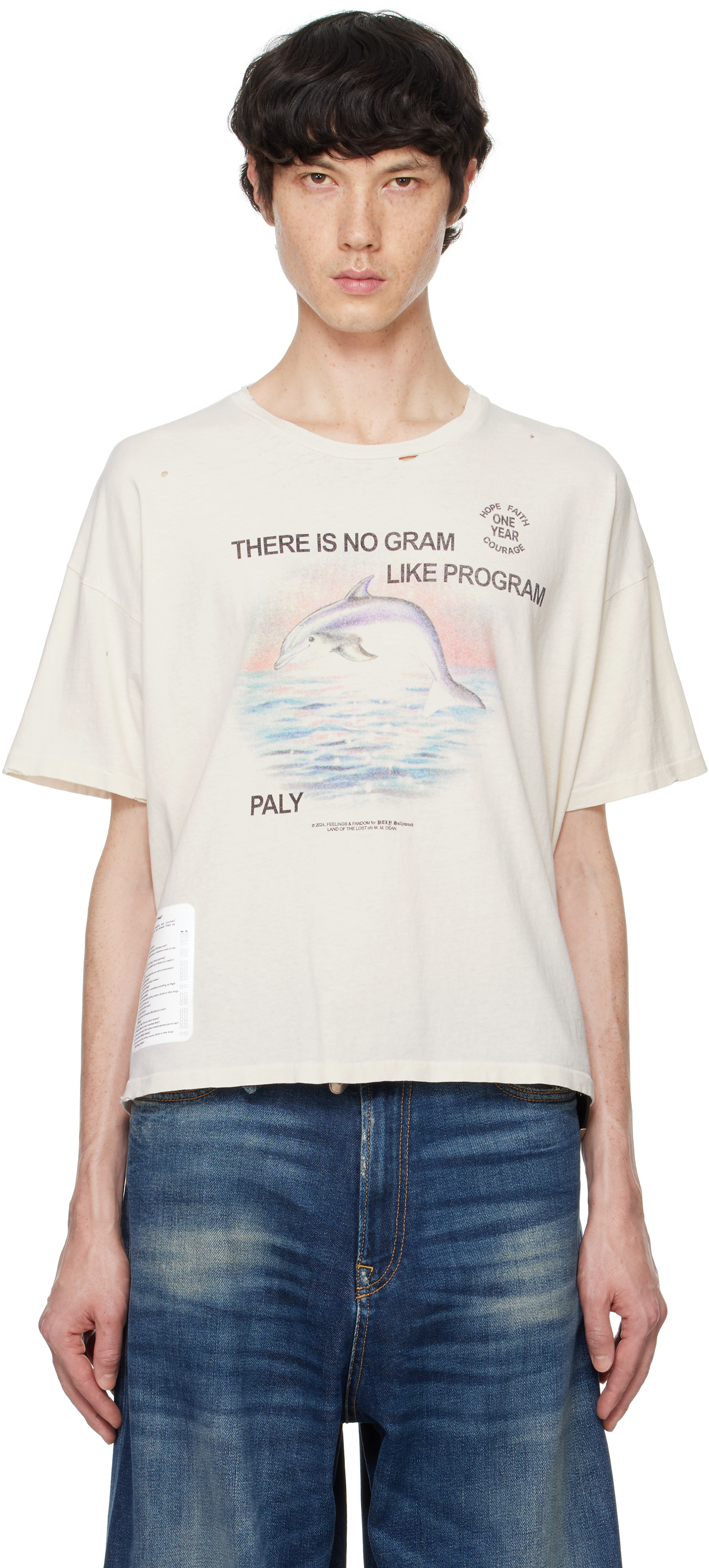 Shop Paly Off-white Program T-shirt In Ivory