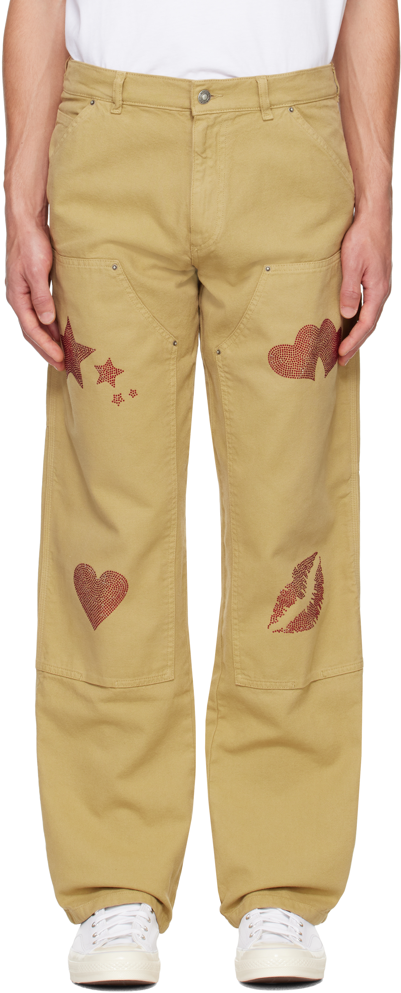 Tan 'SH4U' Double Knee Trousers