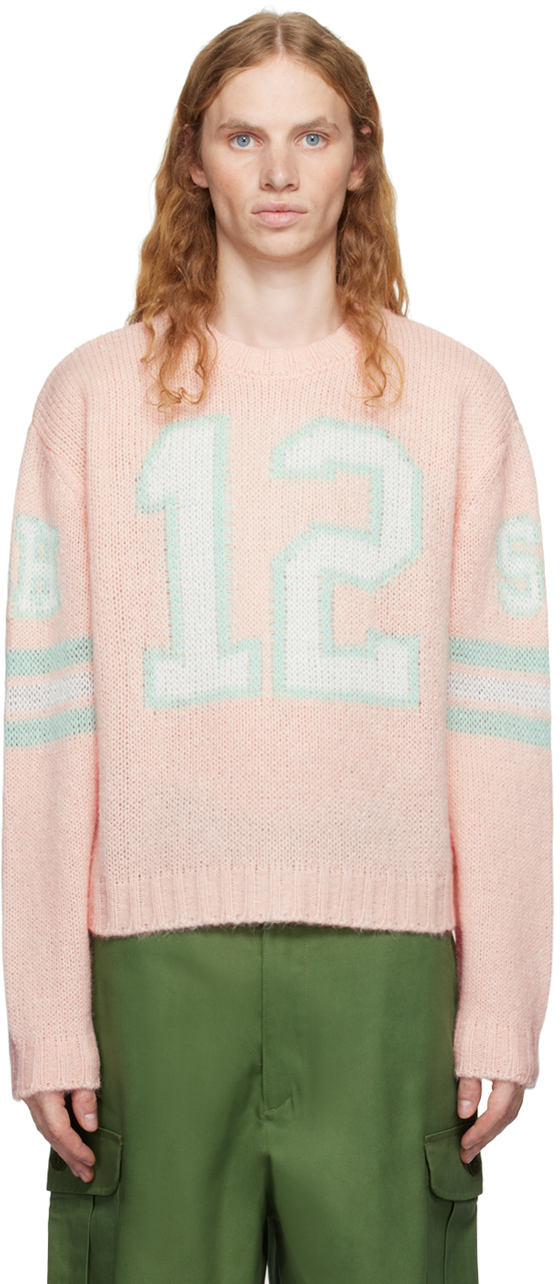 Shop Sky High Farm Workwear Pink '12' Jersey Sweater