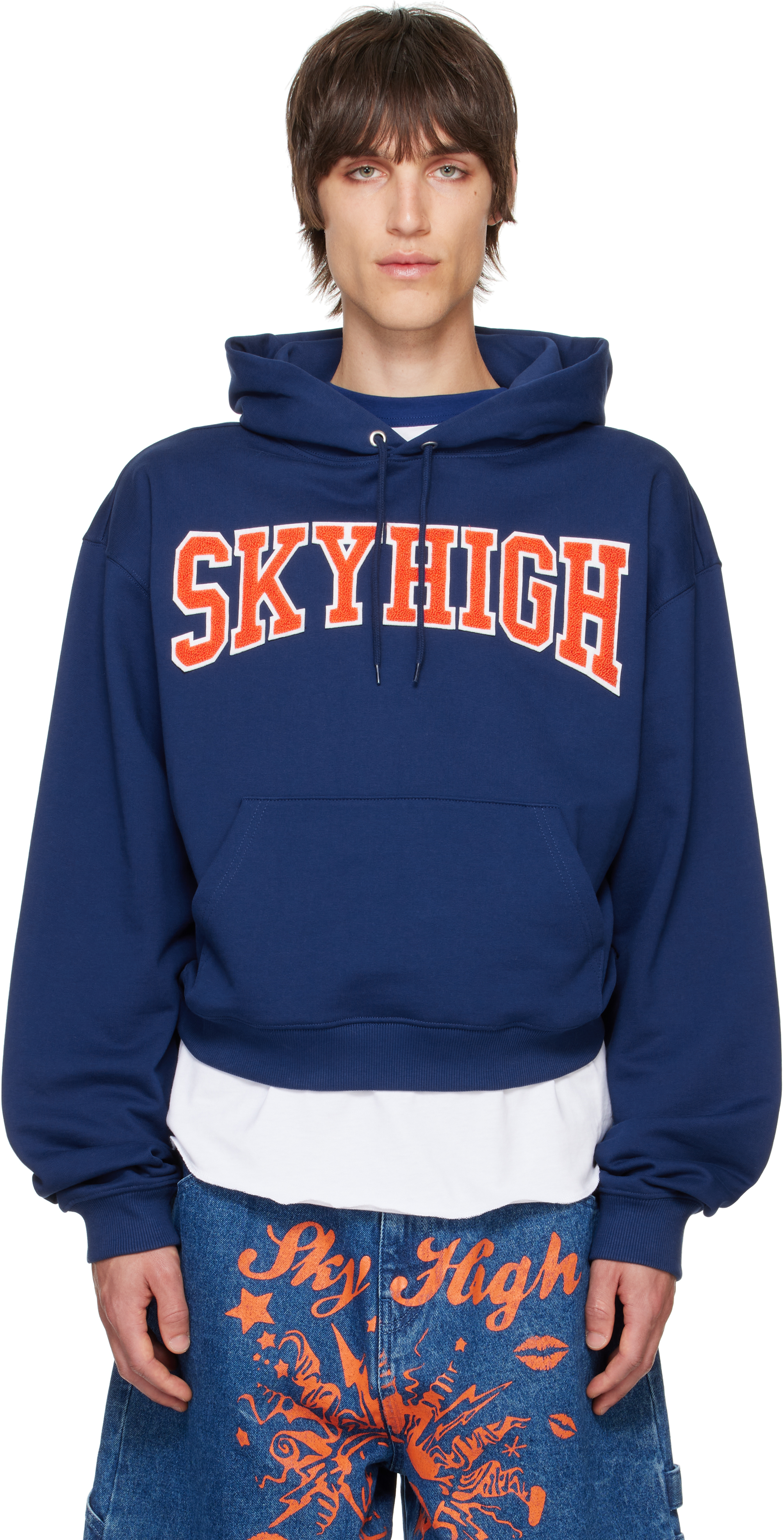 【関税込み】Sky High Farm Workwear ネイビー ジップフーディ Sky High Farm Workwear Sky High And Sons Zip Up Hoodie in