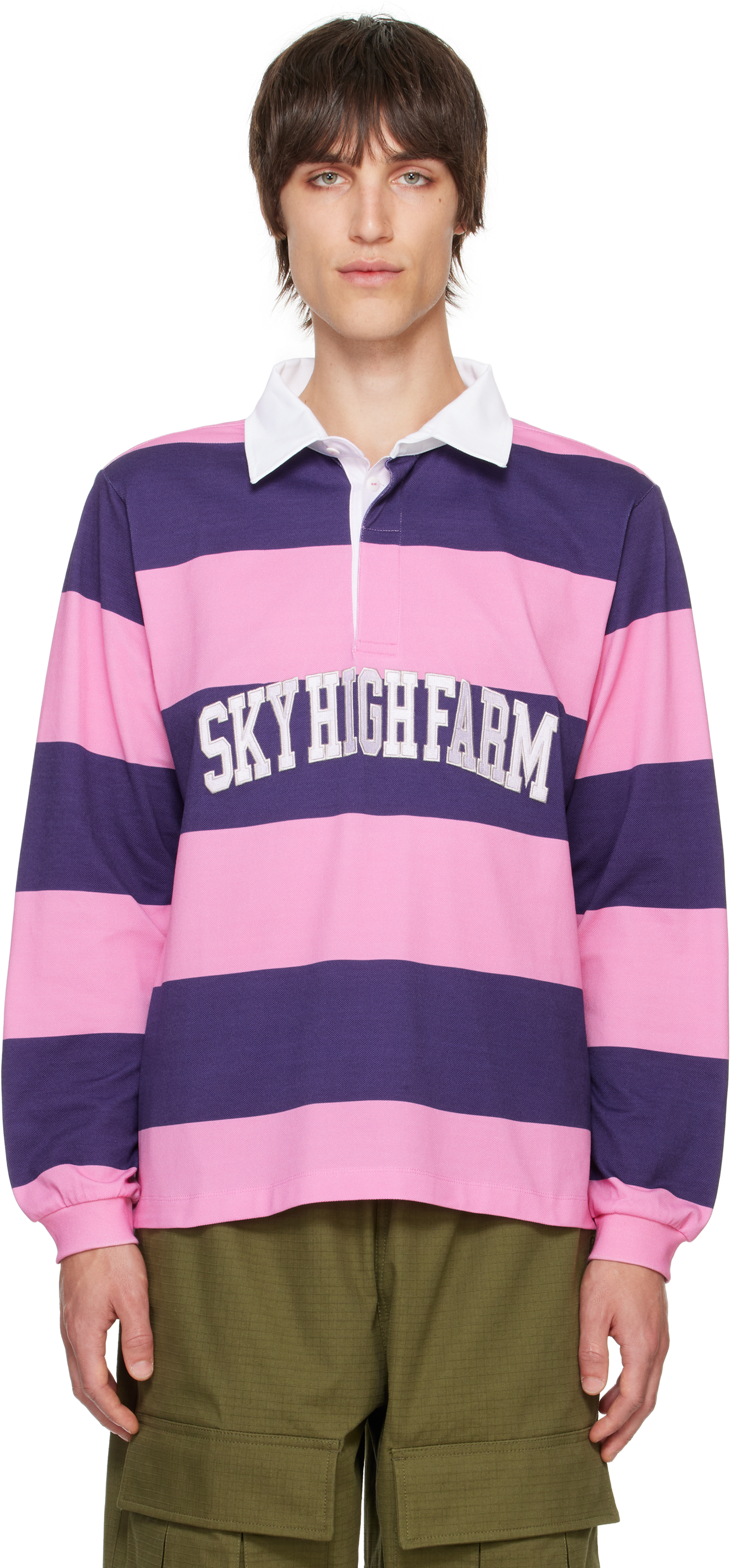 Pink & Purple 'SHF' Rugby Polo