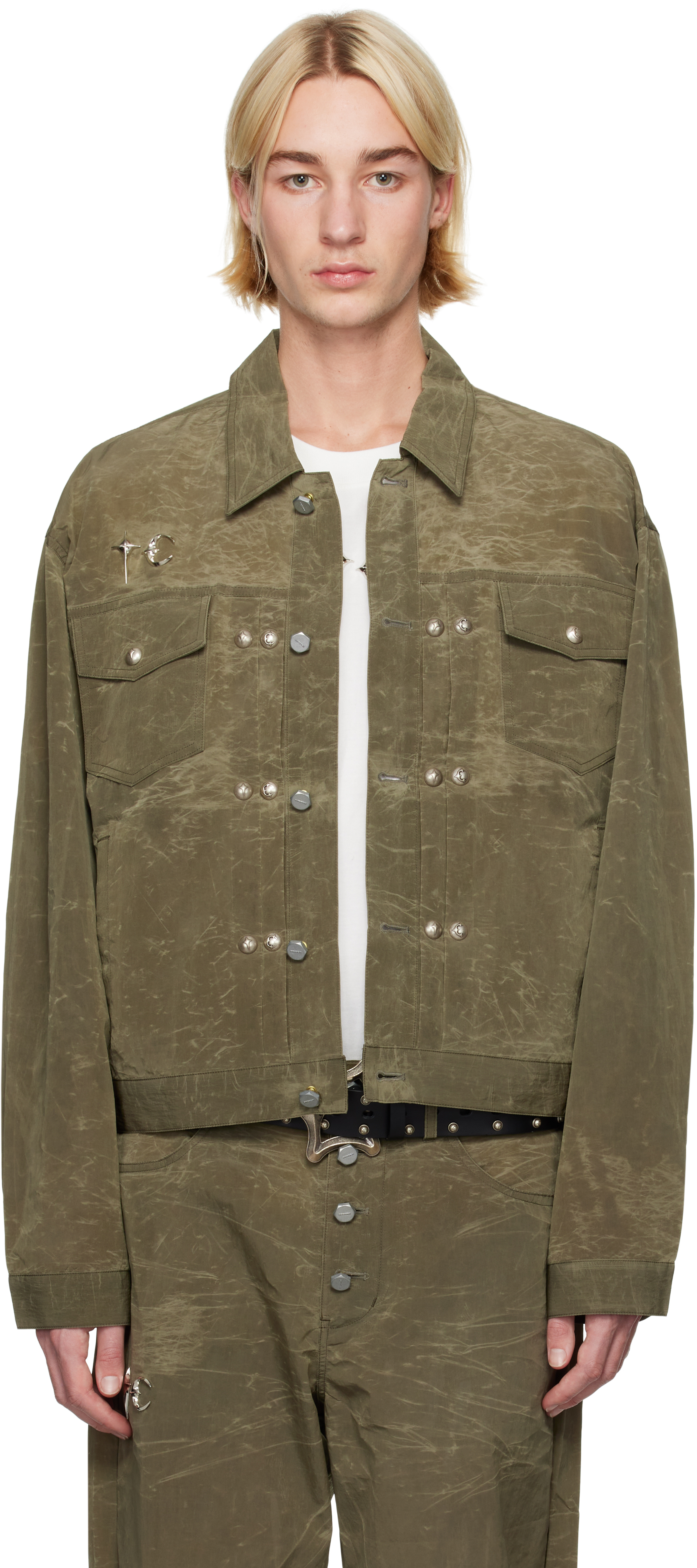 Shop Thug Club Khaki Bio Recycle Jacket