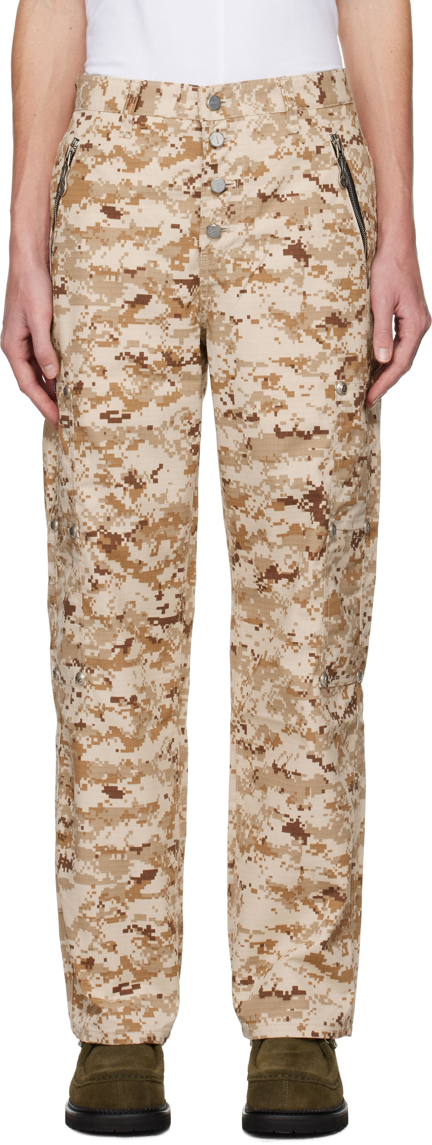 Beige Bio Soldier Trousers