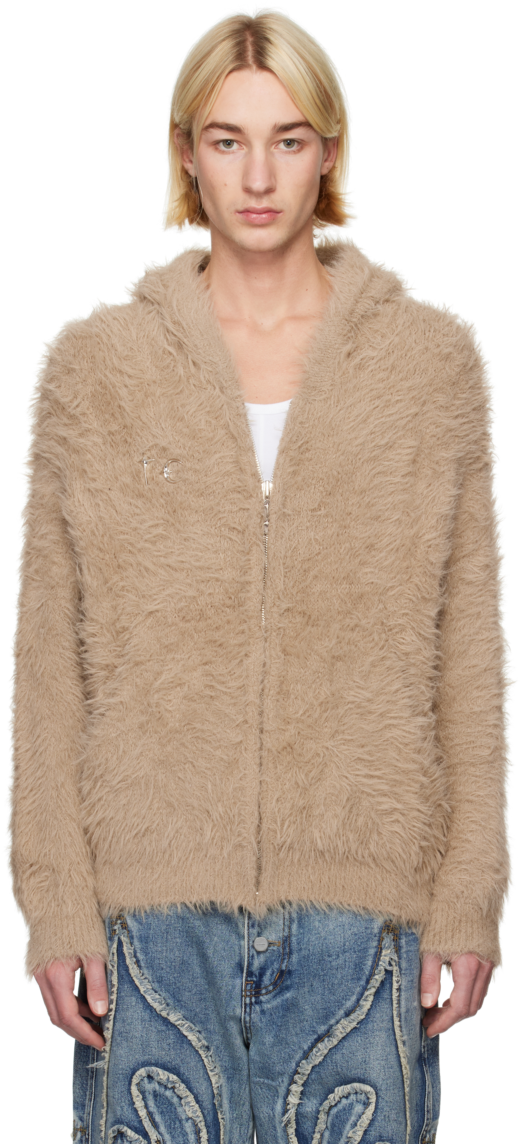 Brown Pack Zip-Up Faux-Fur Hoodie