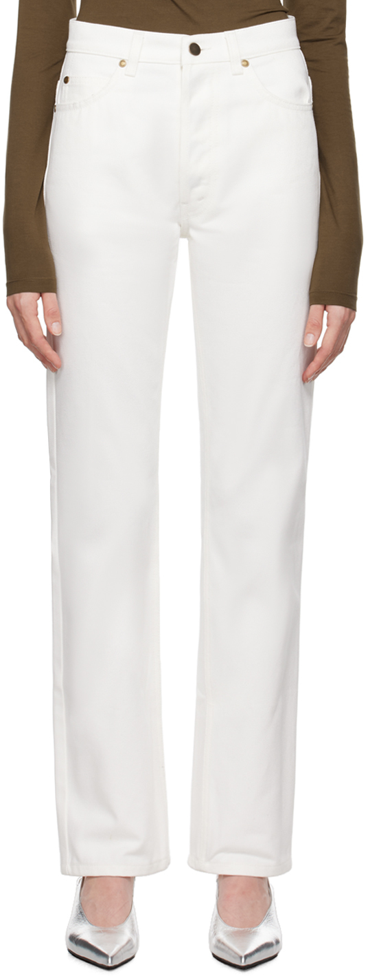 Shop Meta Campania Collective White Chad 5 Pocket Jeans