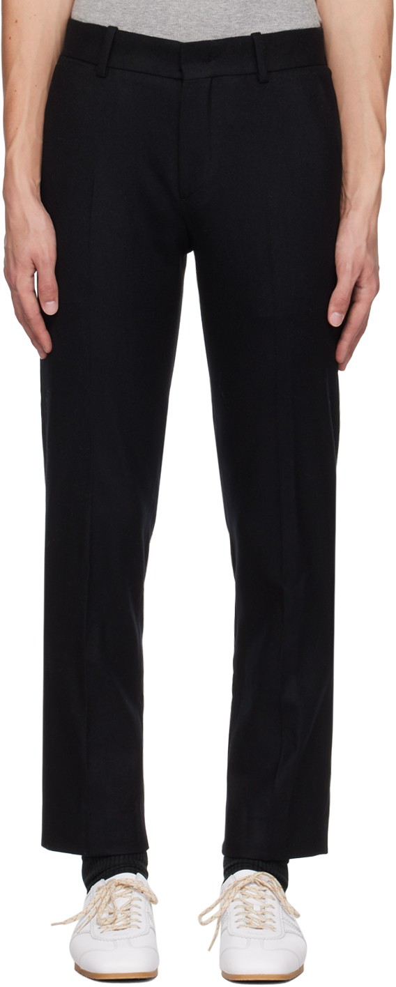 Black Wool & Cashmere Trousers