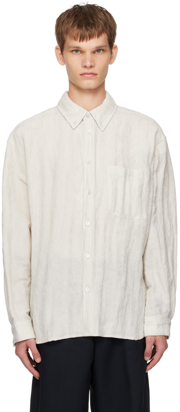 Beige Fancy Corduroy Shirt