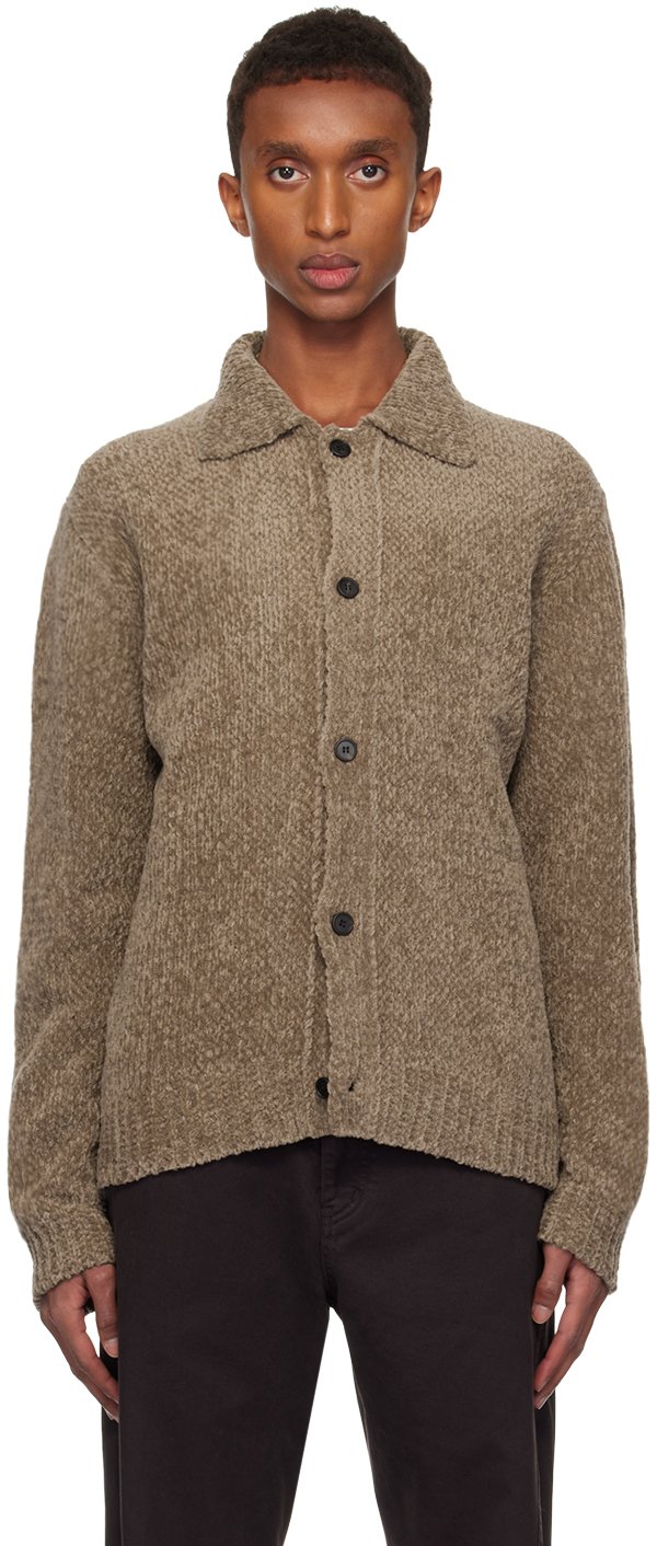 Khaki Wool Cardigan