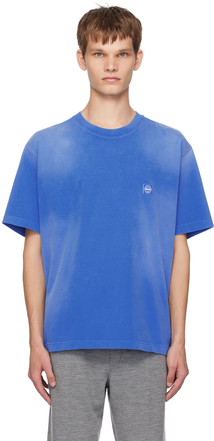 Blue Dyeing Back Logo T-shirt