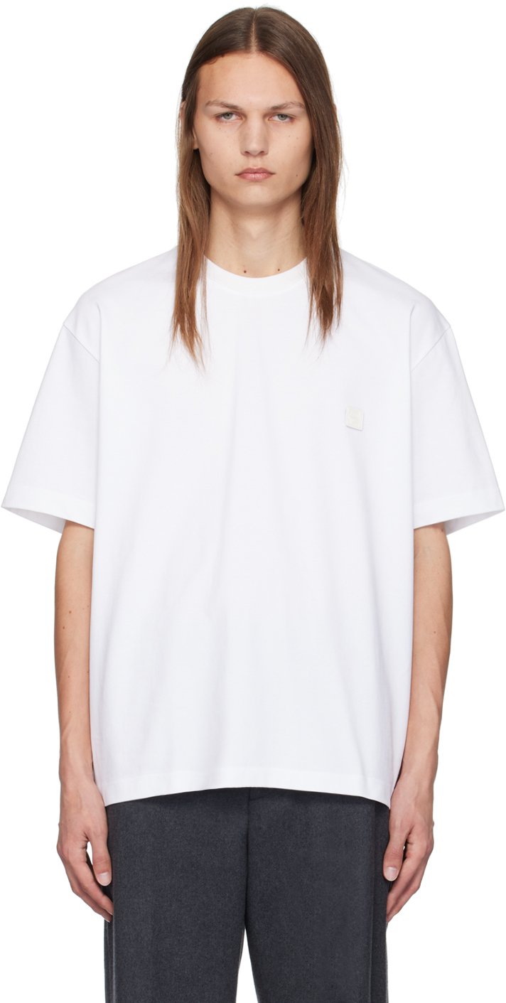 Shop Solid Homme White 'quantum' T-shirt In 721w White