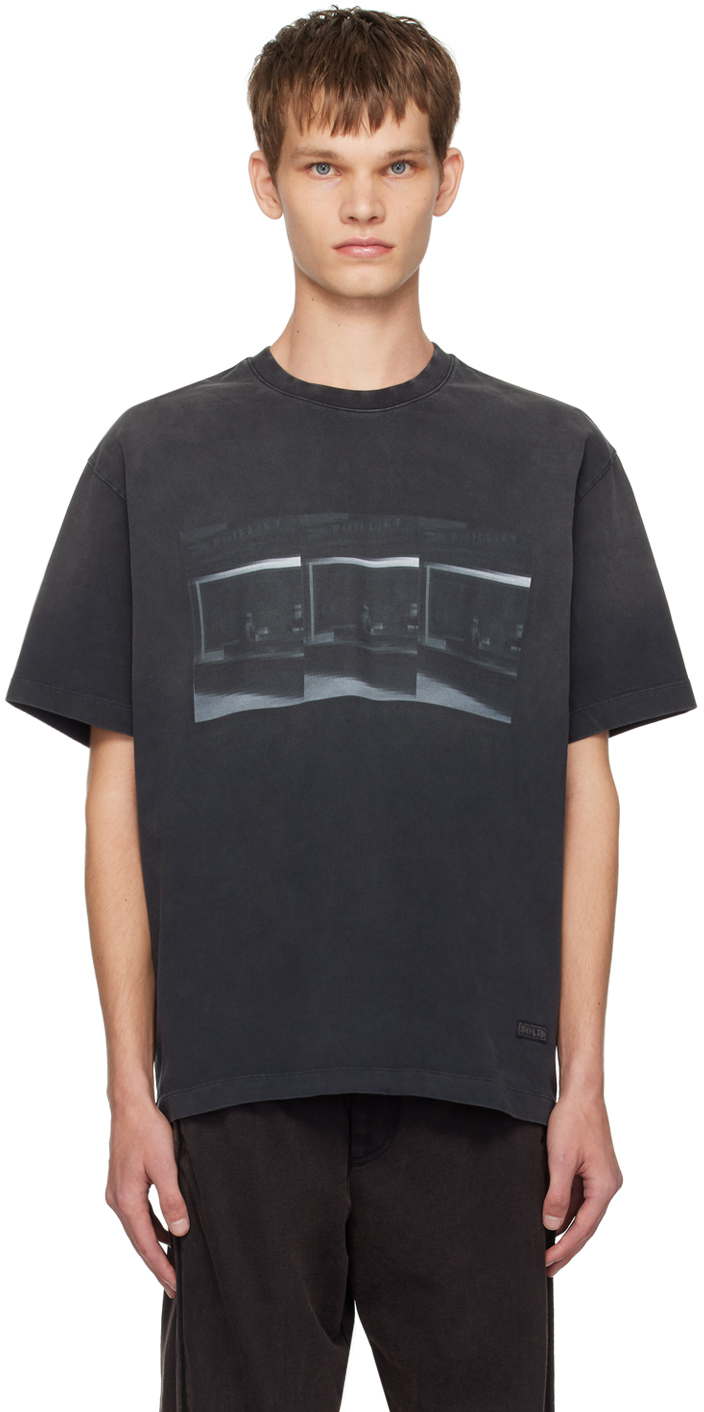 Gray Repetition Graphic T-shirt