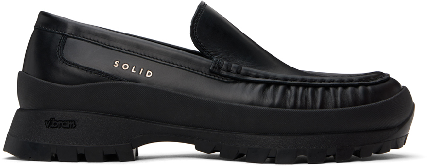 【関税込み】Solid Homme ブラック レザー ローファー Solid Hommeのブラック レザー ローファーがセール中