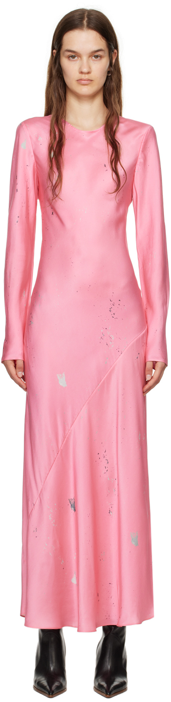 Pink Bias Maxi Dress