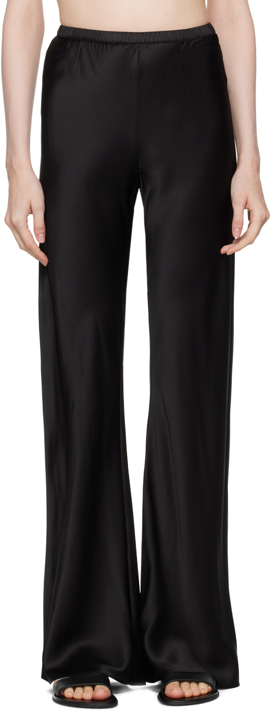 Shop Silk Laundry Black Bias-cut Lounge Pants