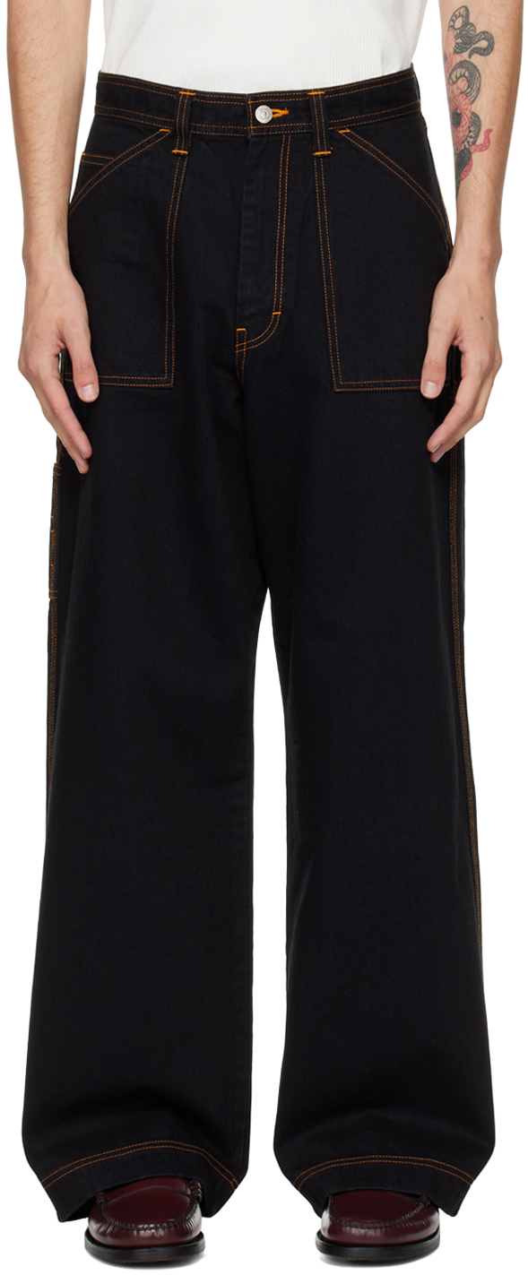 RICE NINE TEN: Black Heart Icon Painter Jeans | SSENSE