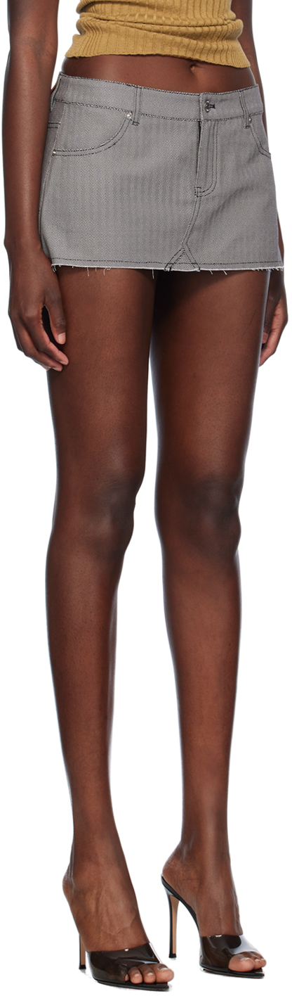 MIAOU BLACK & WHITE MISS MINISKIRT