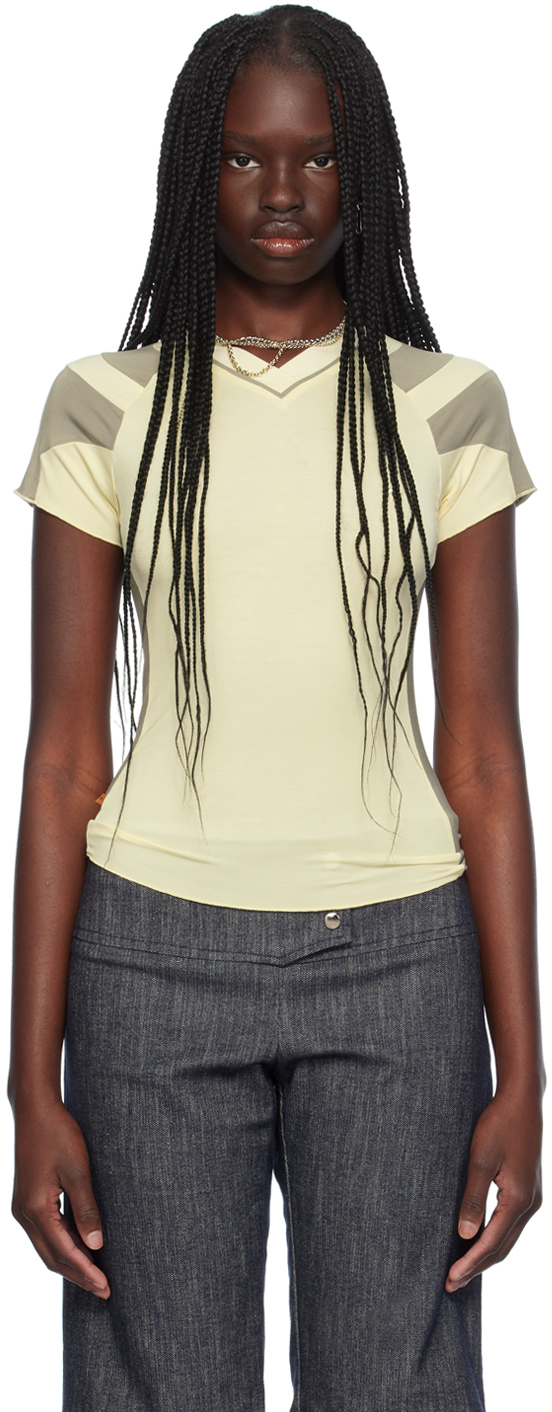 Shop Miaou Yellow Mel T-shirt In Claire