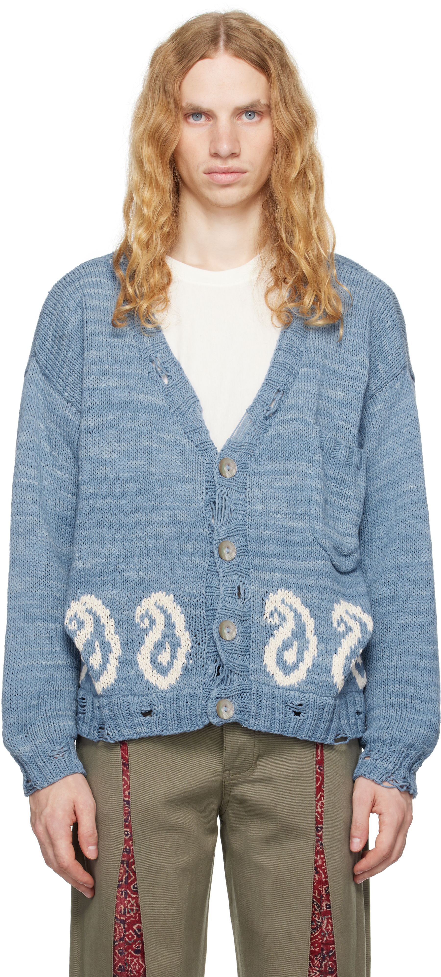 Blue Paisley Cardigan