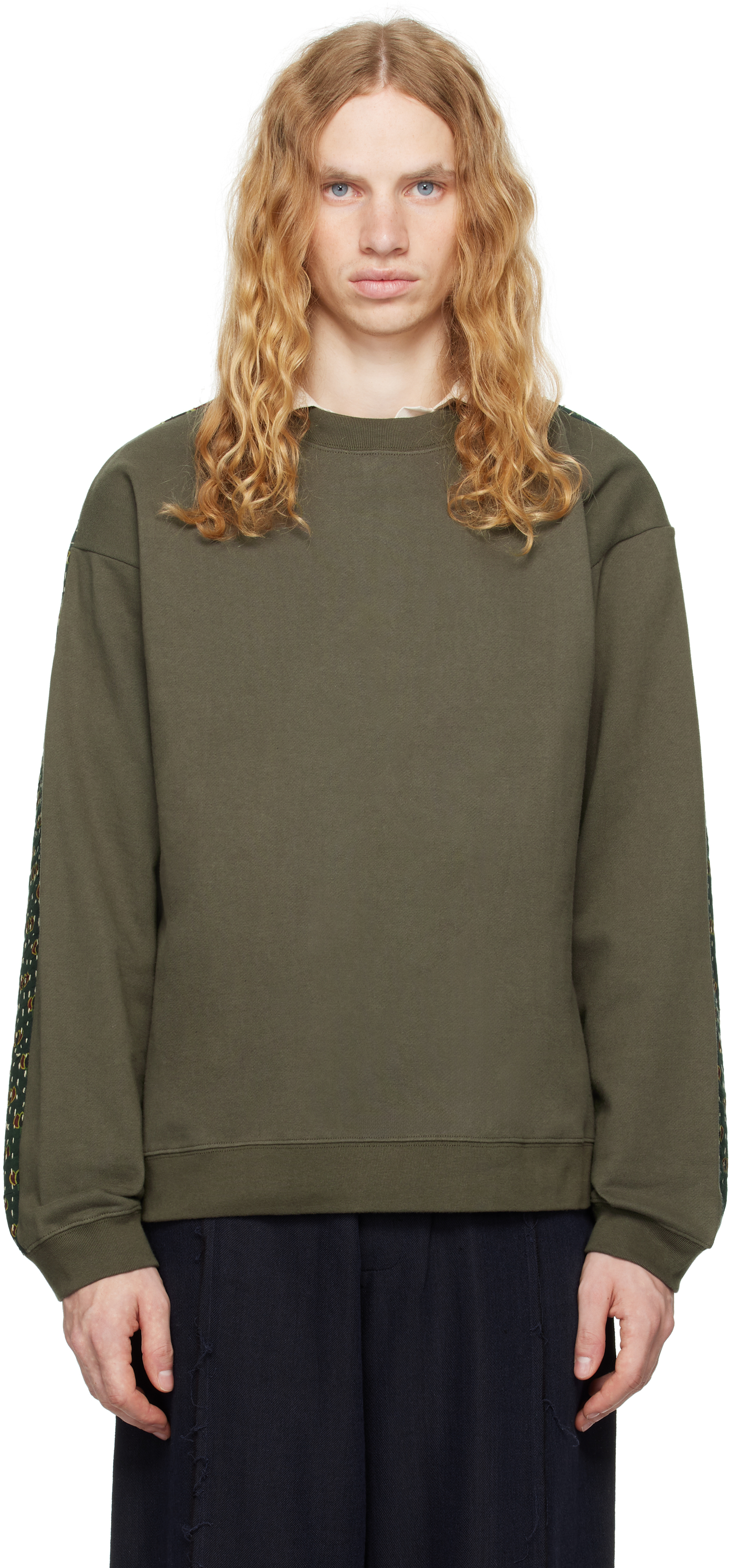 Khaki Quilt Back Sweatshirt