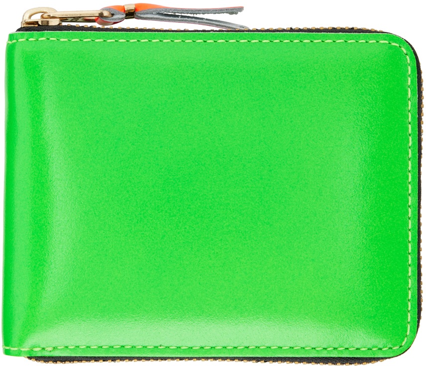 Shop Comme Des Garçons Green Super Fluo Wallet In 2 Green