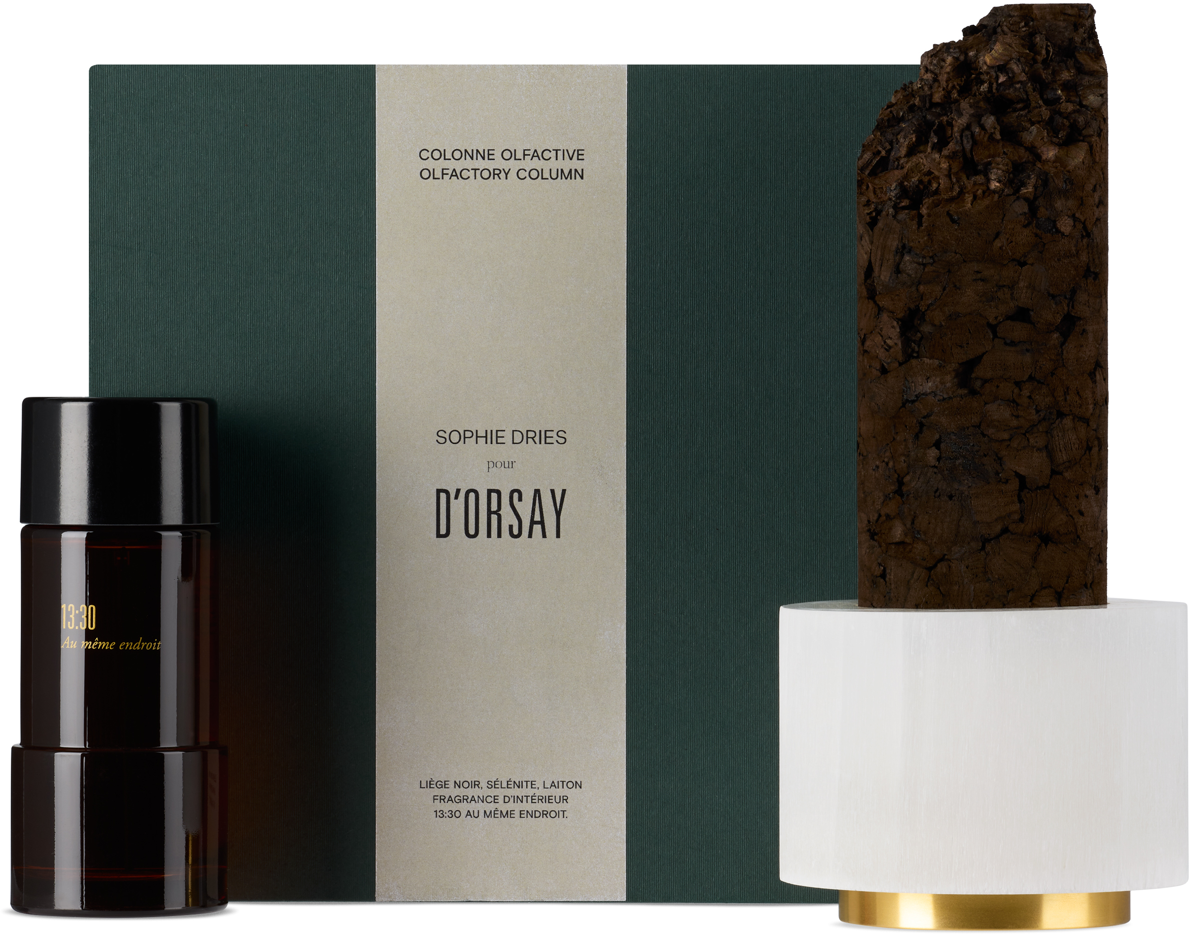 D'ORSAY WHITE & BROWN SOPHIE DRIES EDITION OLFACTORY COLUMN DIFFUSER