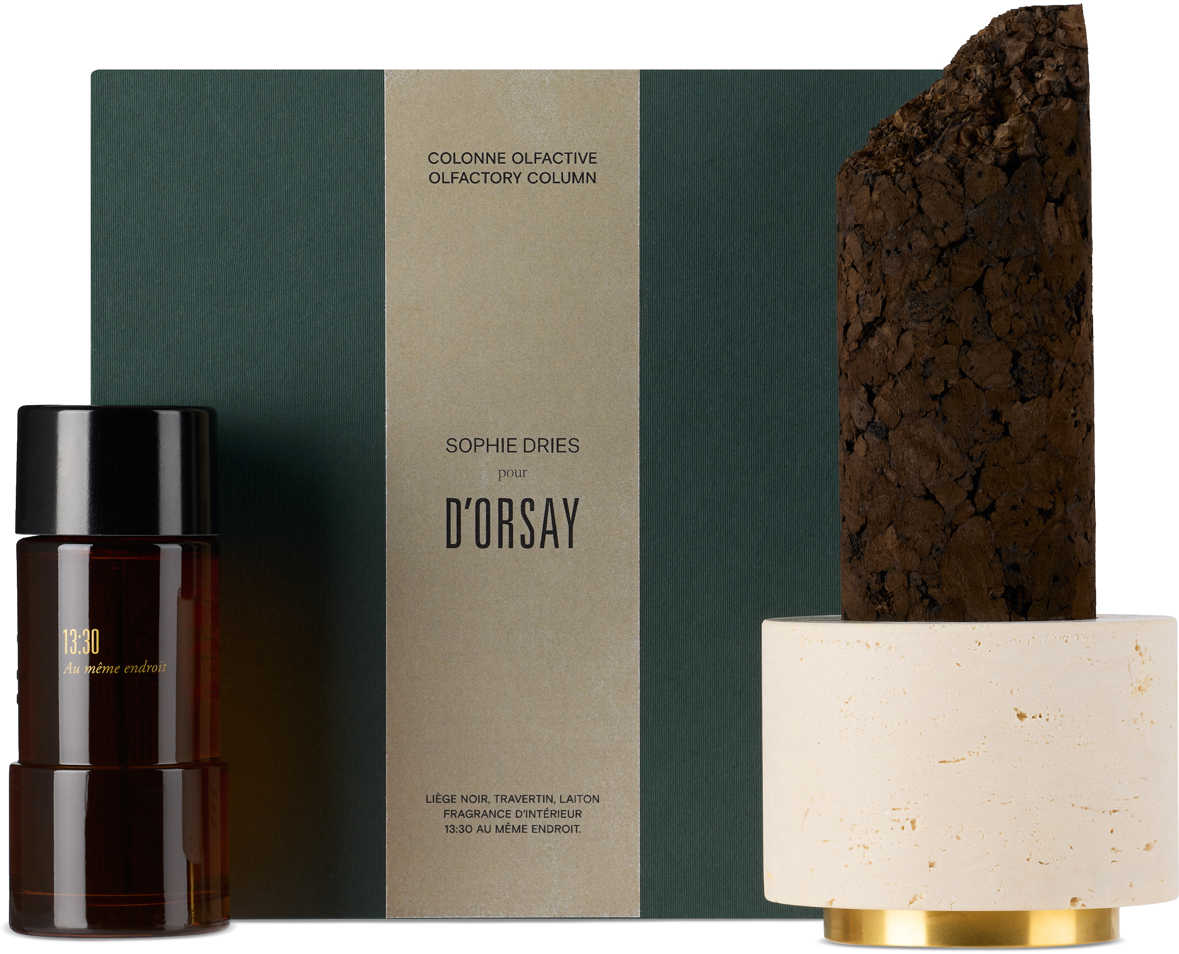 D'ORSAY OFF-WHITE & BROWN SOPHIE DRIES EDITION OLFACTORY COLUMN DIFFUSER