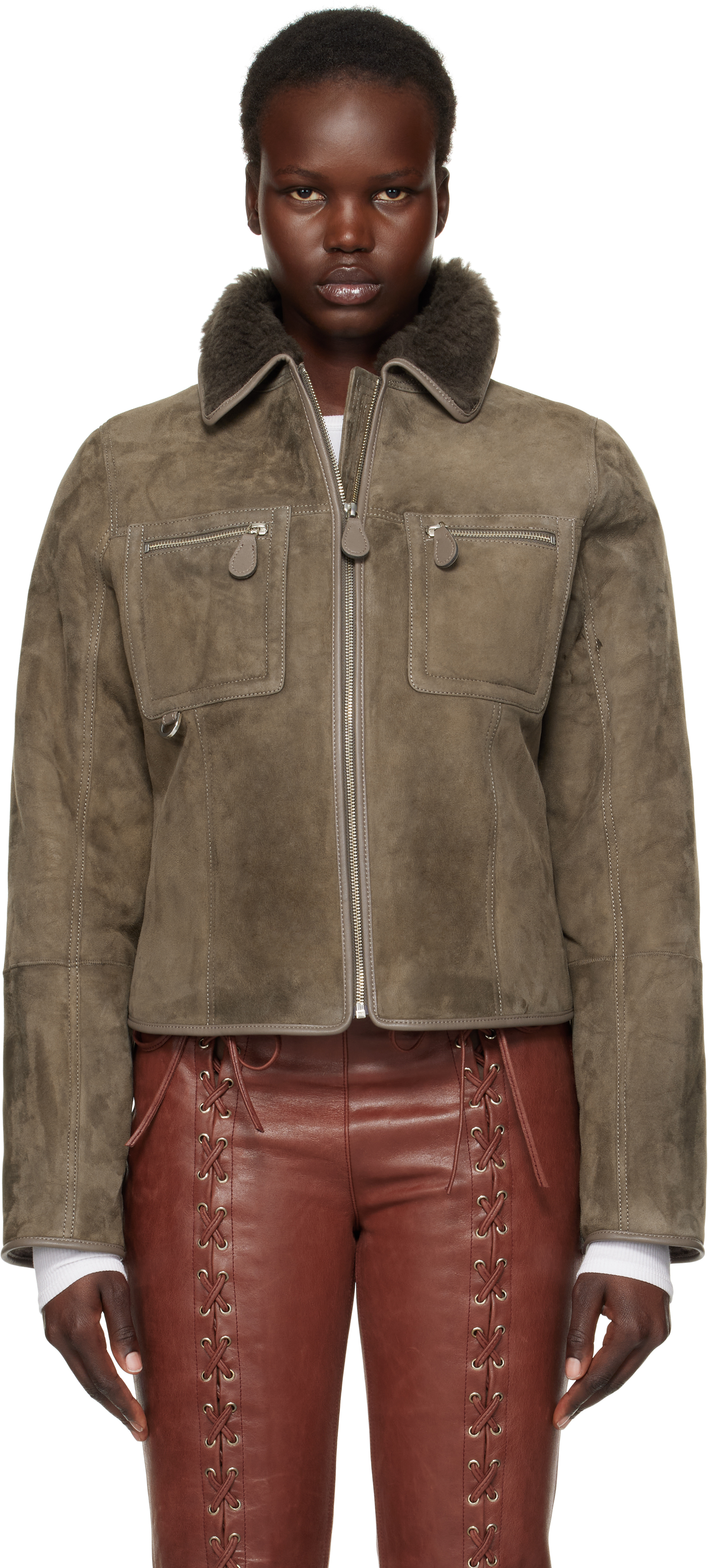 Taupe Felix Shearling Jacket