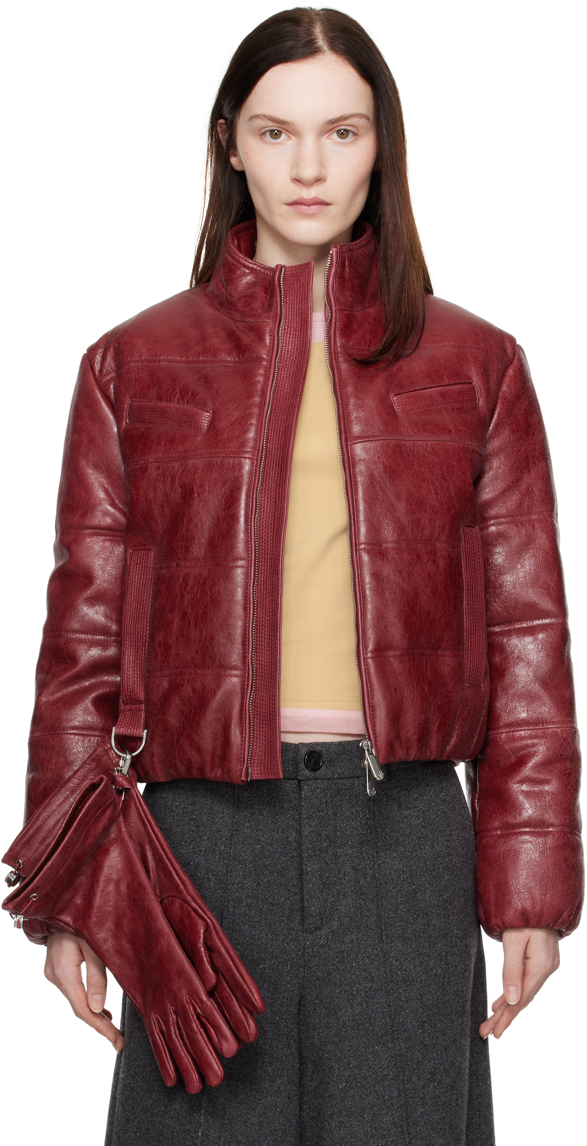 Pink Franklin Leather Jacket