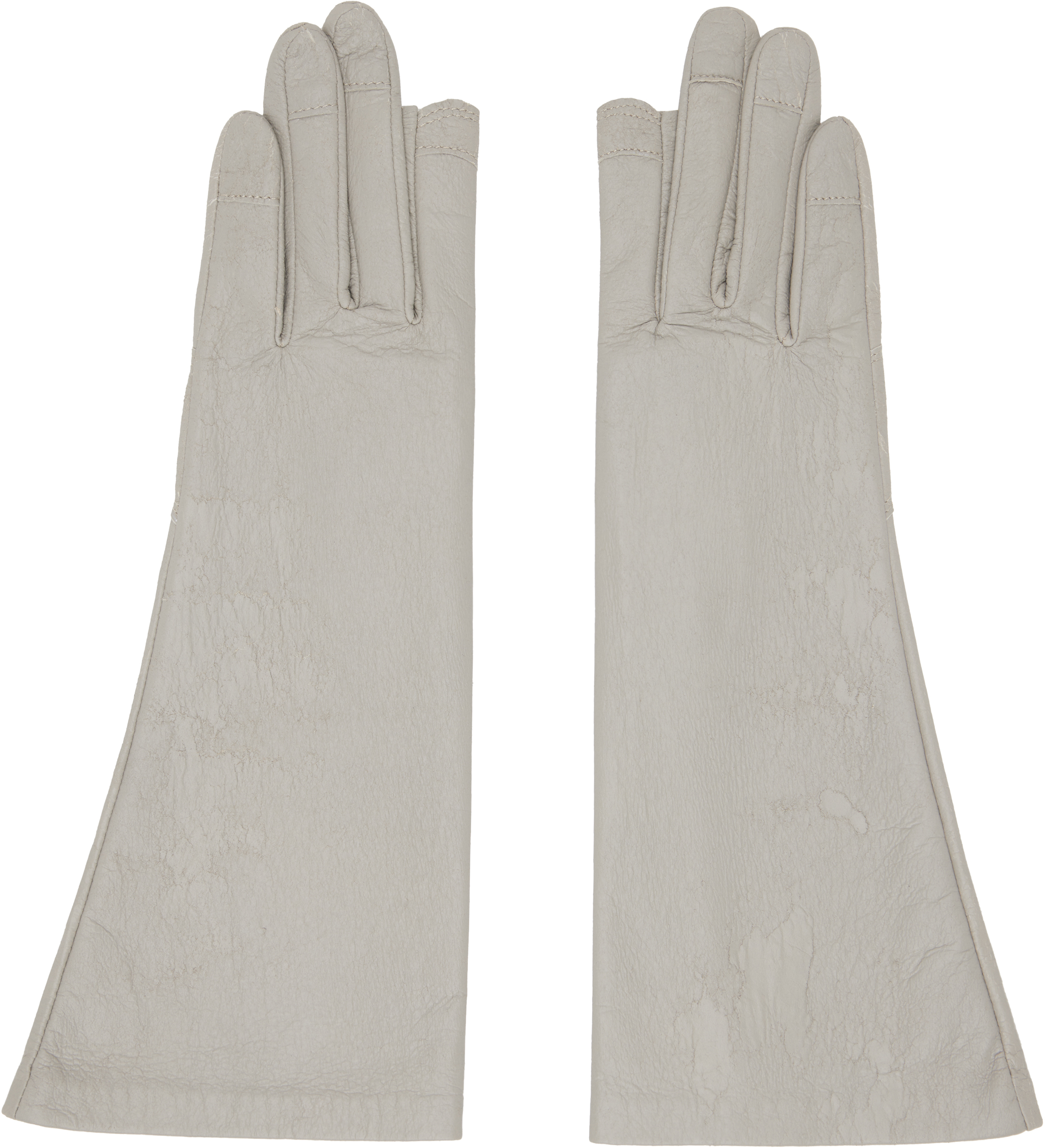 Shop Rick Owens Off-white Porterville Short Gloves In 08 Pearl