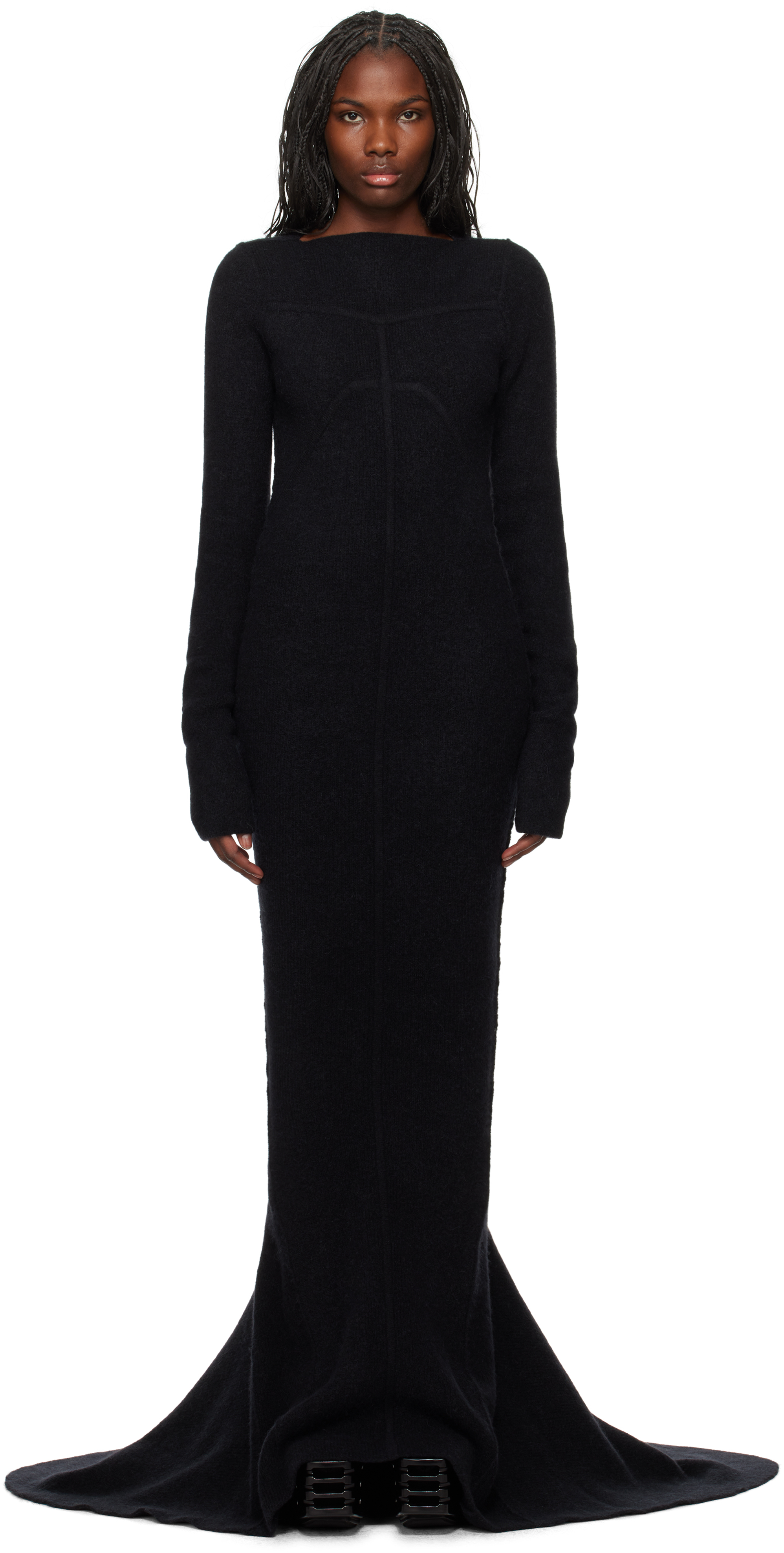 Shop Rick Owens Black Porterville Luna Maxi Dress In 09 Black