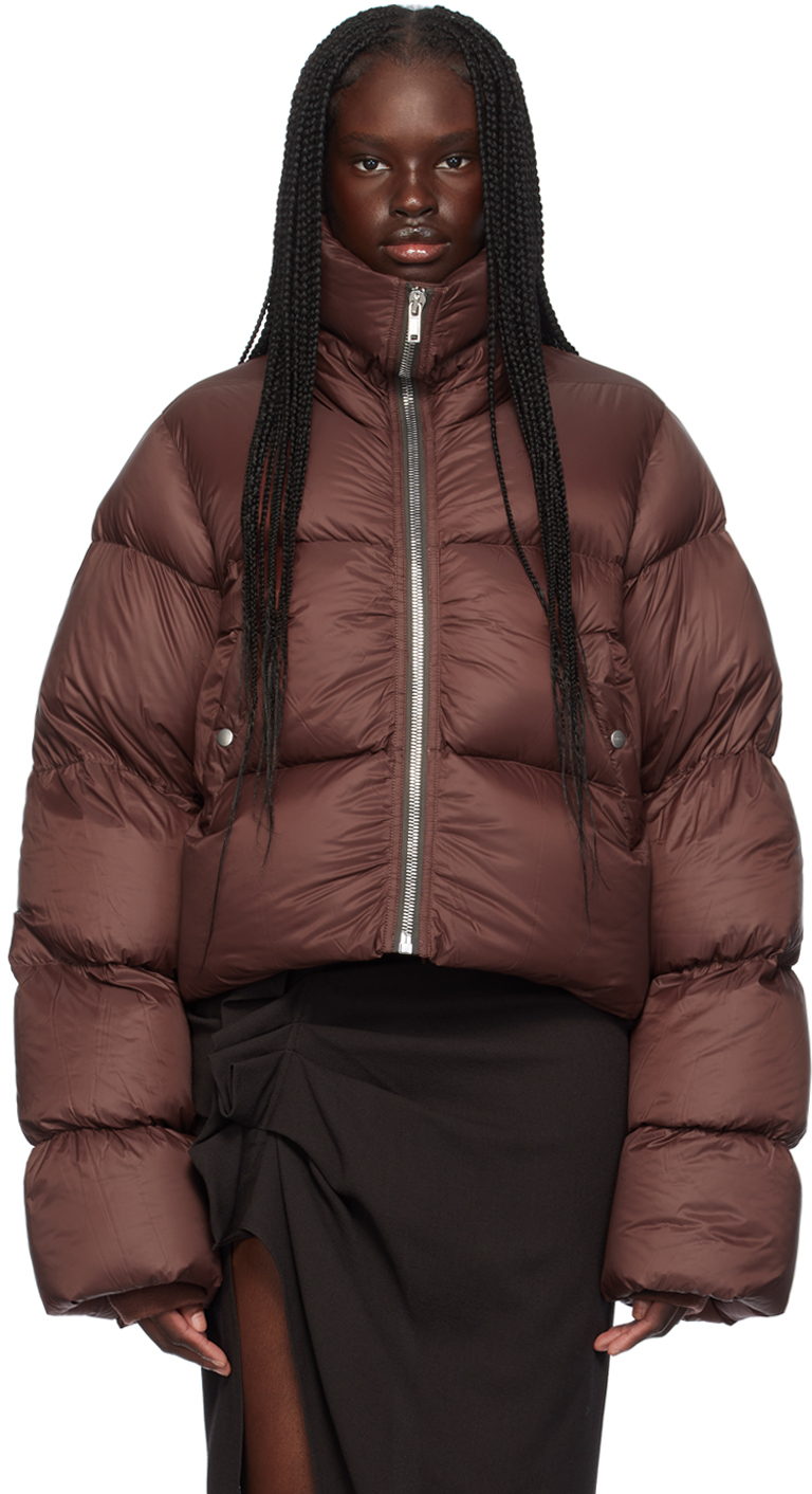 Shop Rick Owens Brown Porterville Turtle Down Jacket In 93 Throat