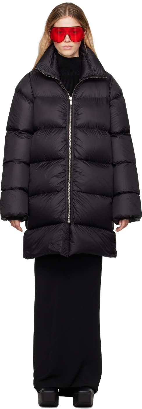 Shop Rick Owens Black Porterville Turtle Down Coat In 09 Black