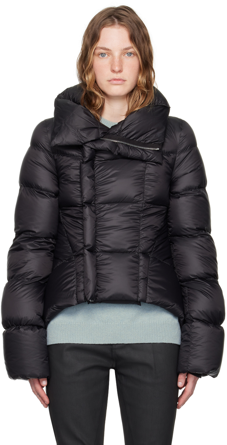 RICK OWENS BLACK PORTERVILLE NASKA DOWN JACKET 