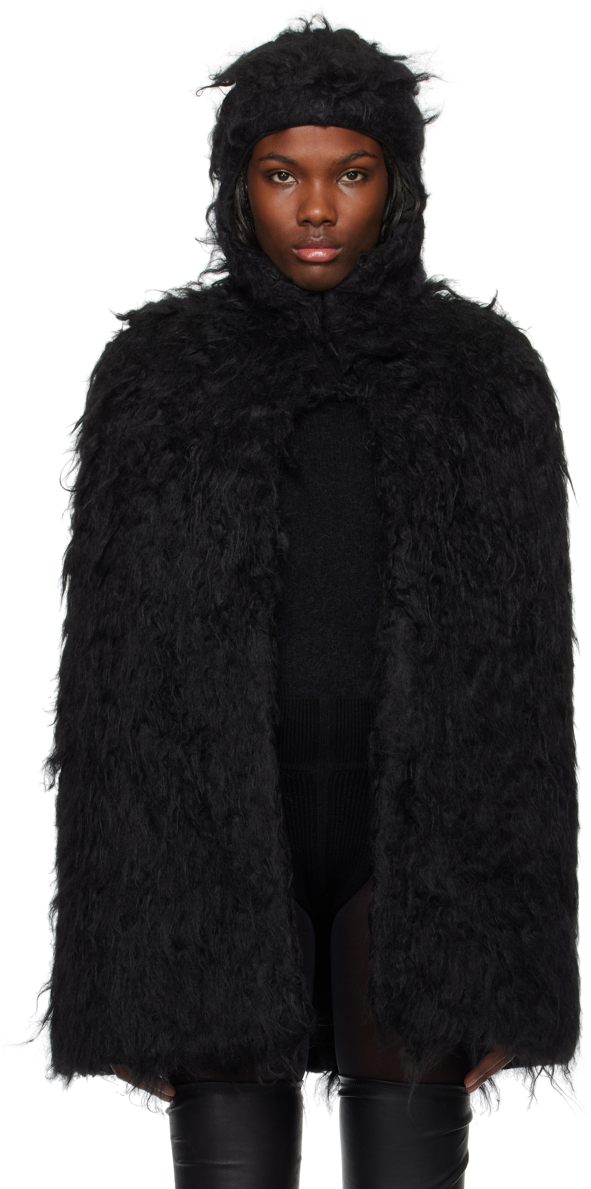 【関税込み】Rick Owens ブラック Porterville ケープジャケット Rick Owensのブラック Porterville ケープジャケットがセール中