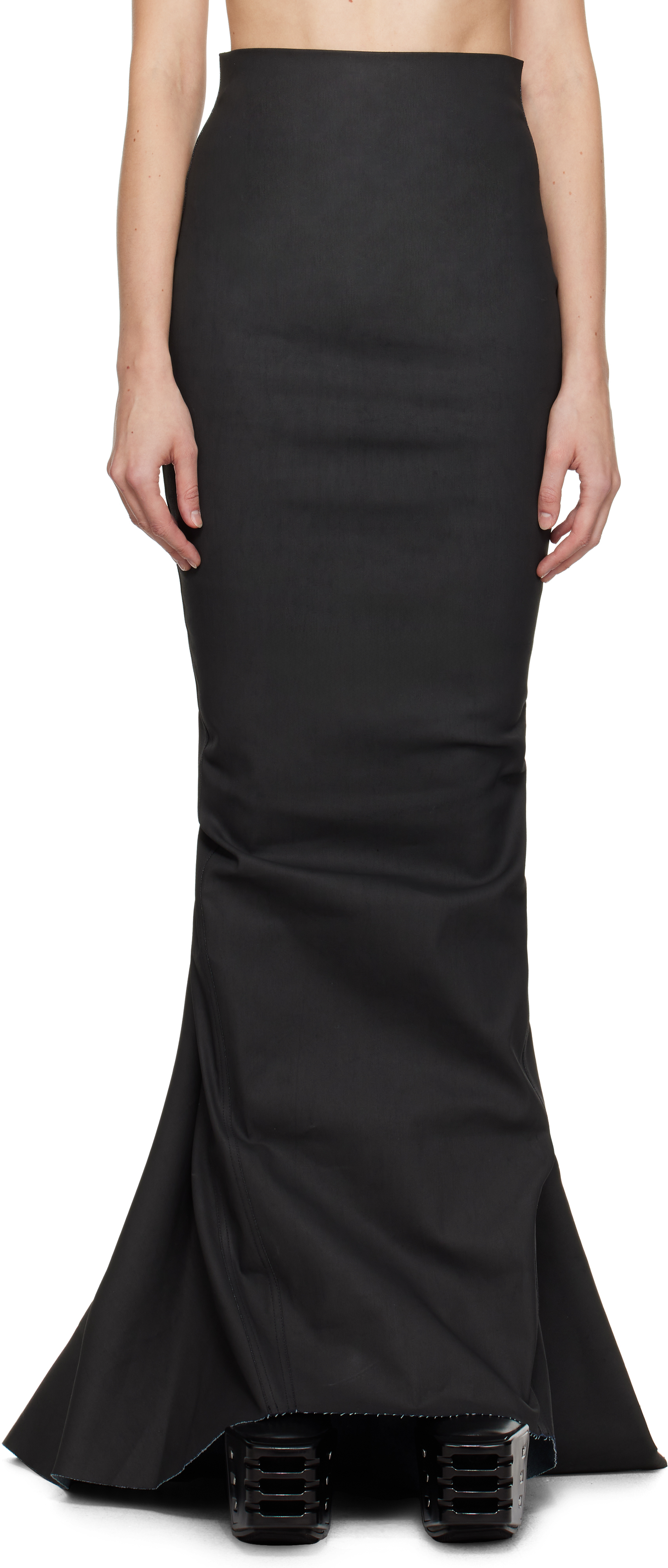 Black Porterville AL Pillar Denim Maxi Skirt