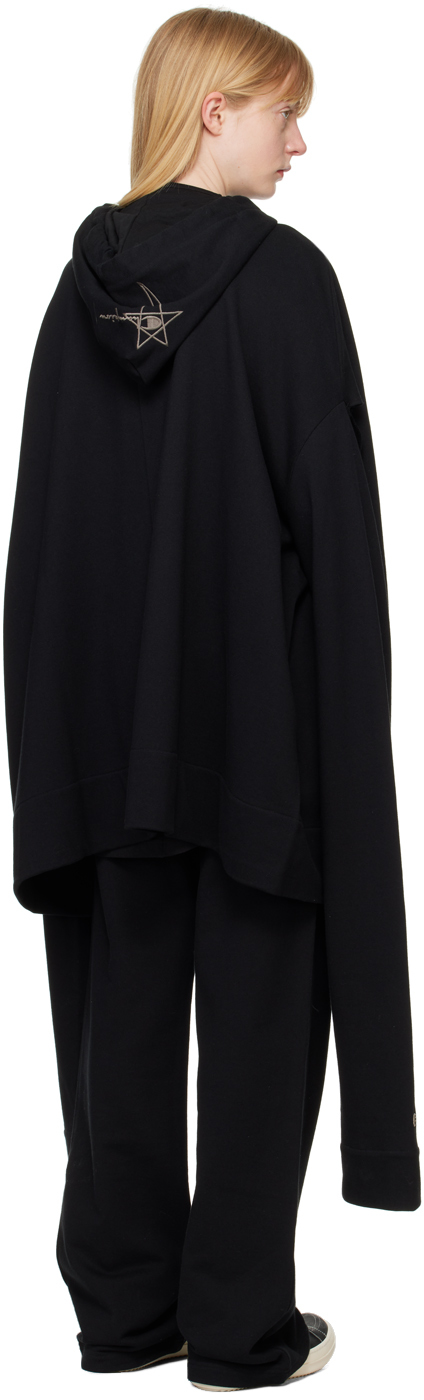 Rick Owens Black Champion Edition Flyproof Hoodie In 09 Black