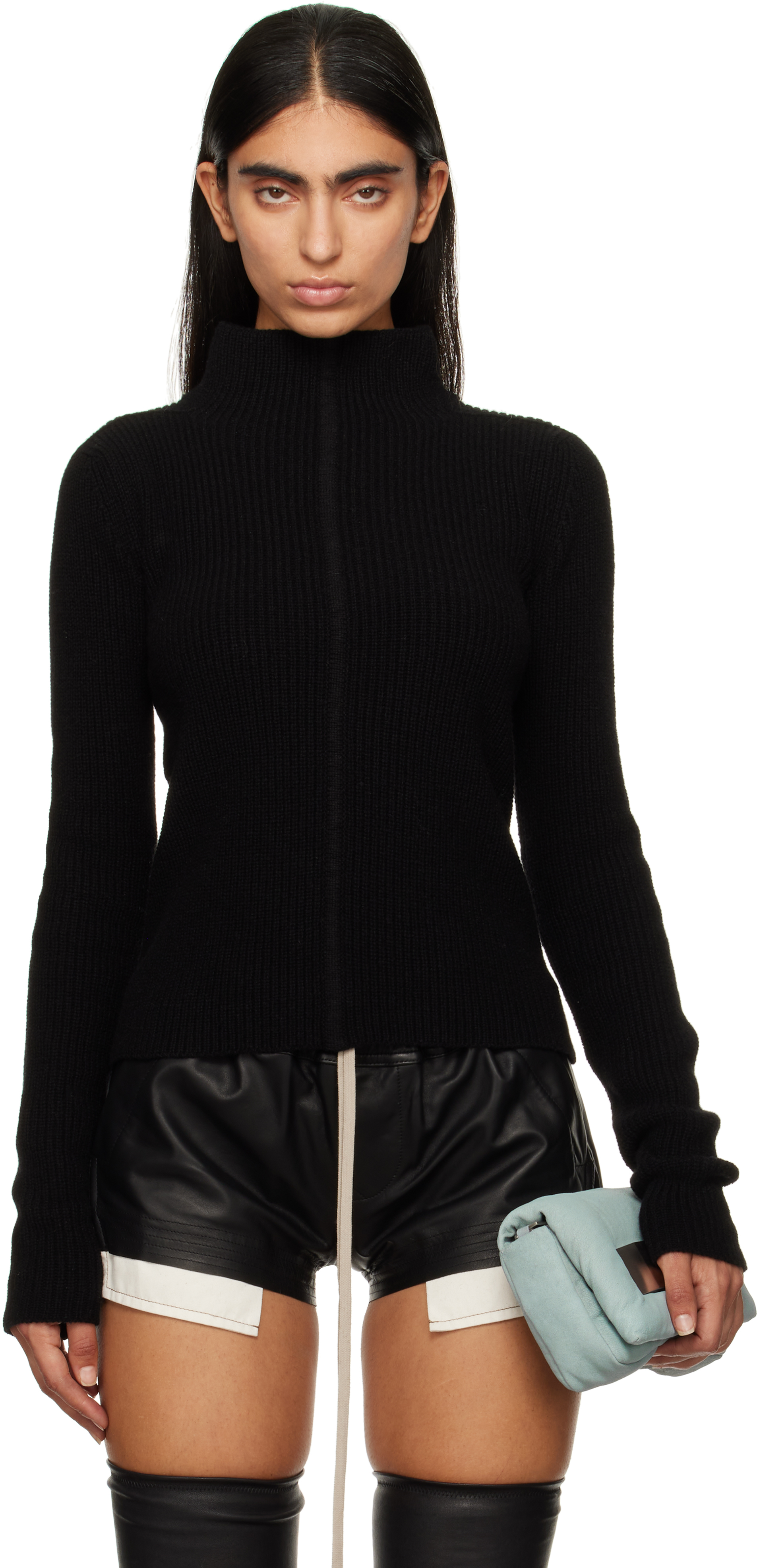 Black Porterville Headon DBL Lupetto Turtleneck