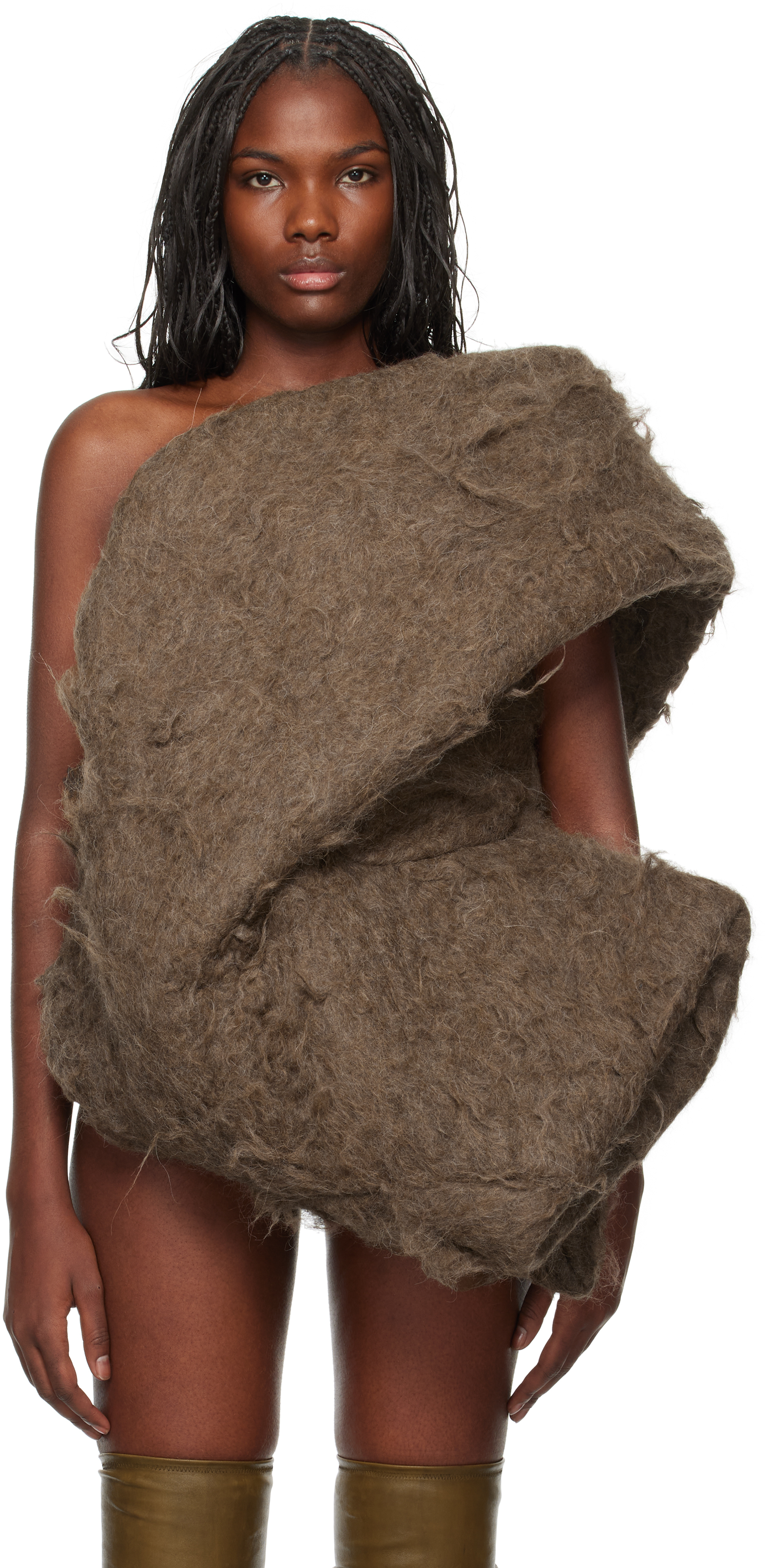 Brown Porterville Garland Top by Rick Owens on Sale