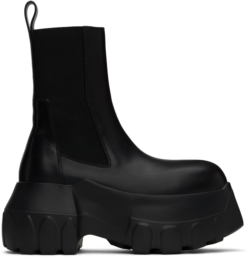 Black Porterville Beatle Mega Tractor Chelsea Boots