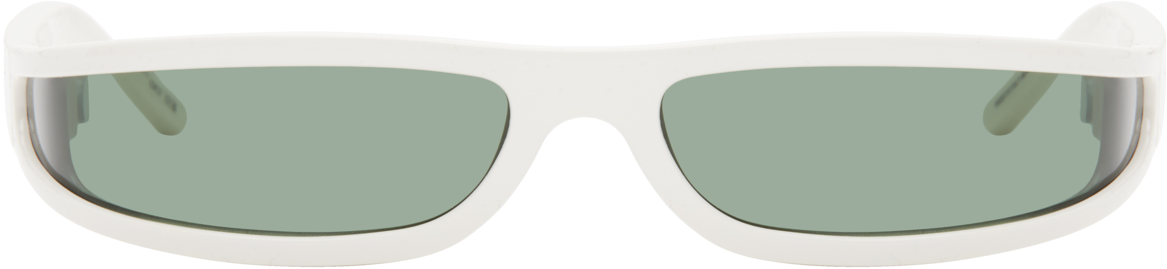 Shop Rick Owens Off-white Porterville Fog Sunglasses In 0875 Pearl/forest