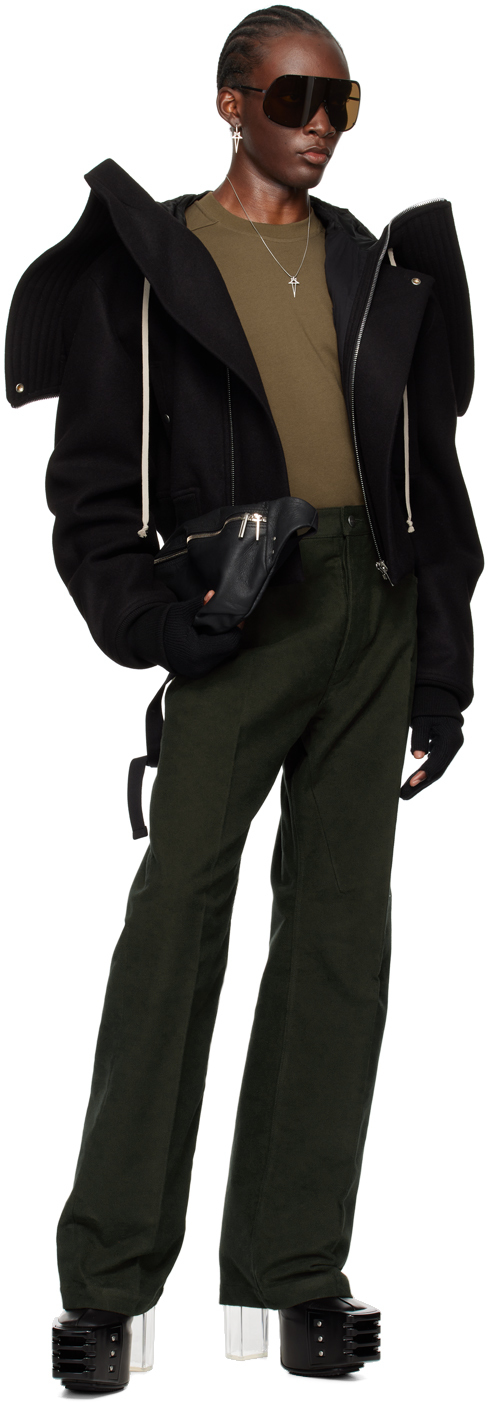 Rick Owens Black Porterville Opera Gloves In 09 Black