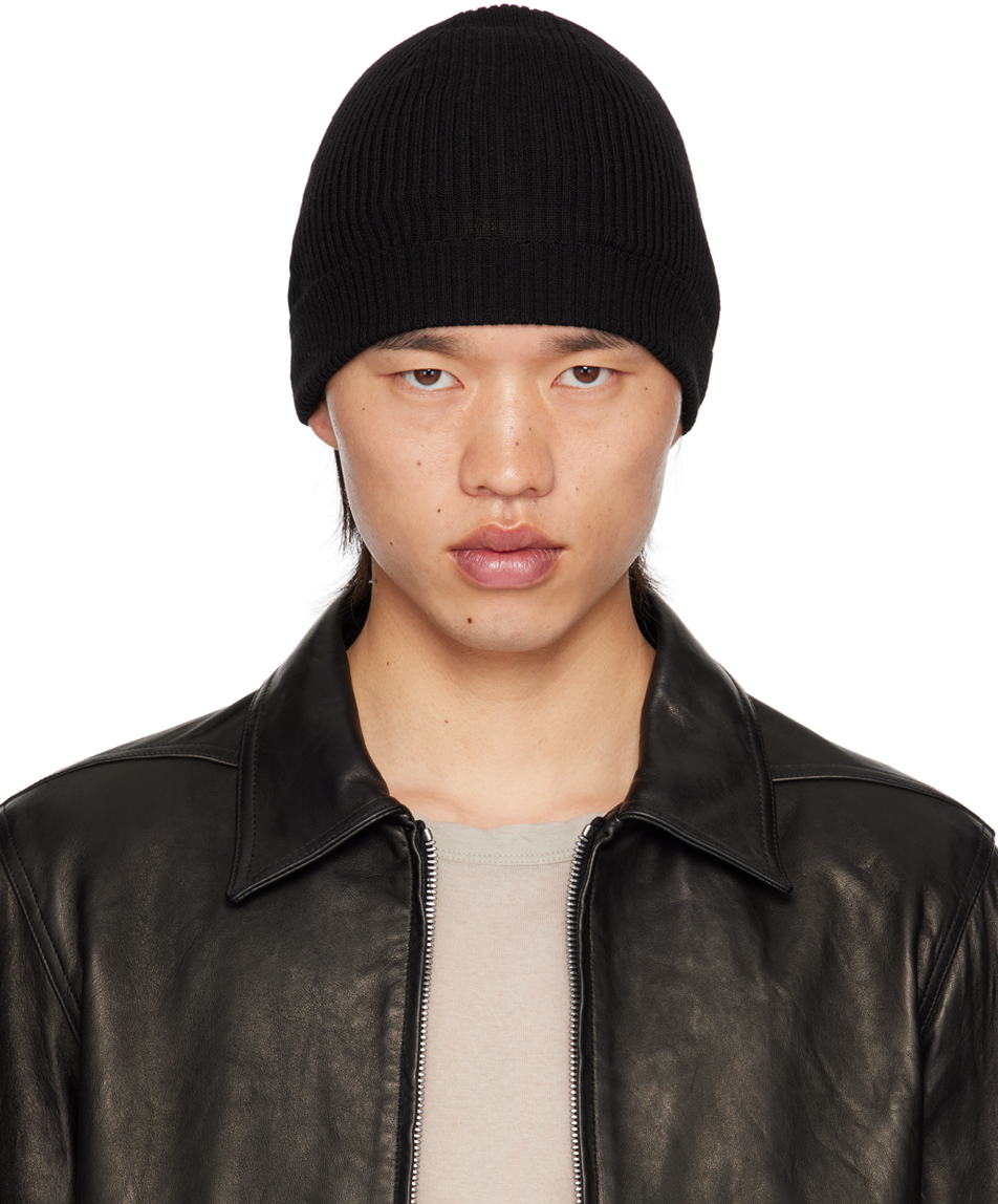 Shop Rick Owens ブラック Porterville リブ ビーニー In 09 Black